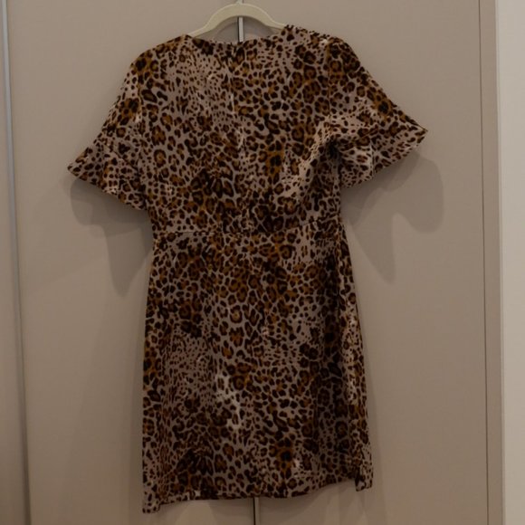Leopard Print Short Sleeve Dress - Picture 3 of 4